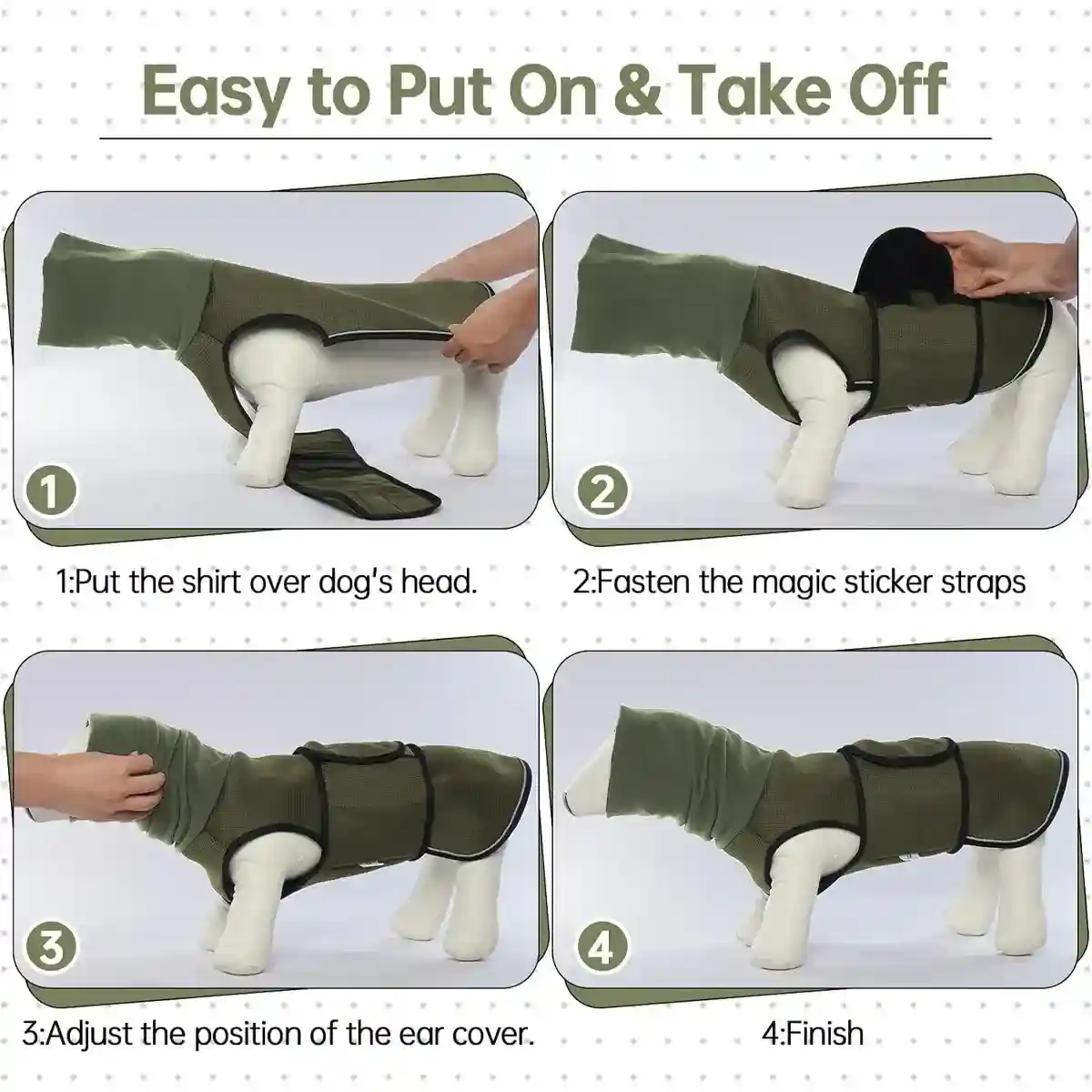 Dog Anxiety Vest with Hood Calming Jacket for Stress Relief - Image 11