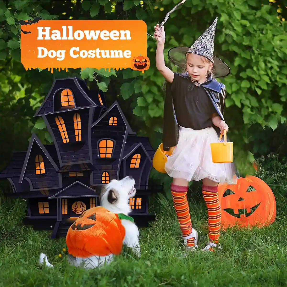 Dog Cat Pet Pumpkin Fancy Dress Outfits Halloween Xmas Cosplay Costume Clothes - Image 6
