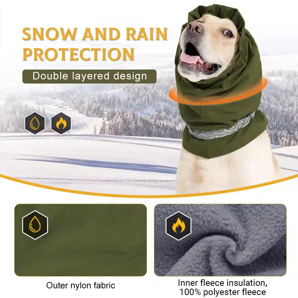 Dog Head Cover And Scarf Set Winter Warmth & Stress Relief Gear - Image 4
