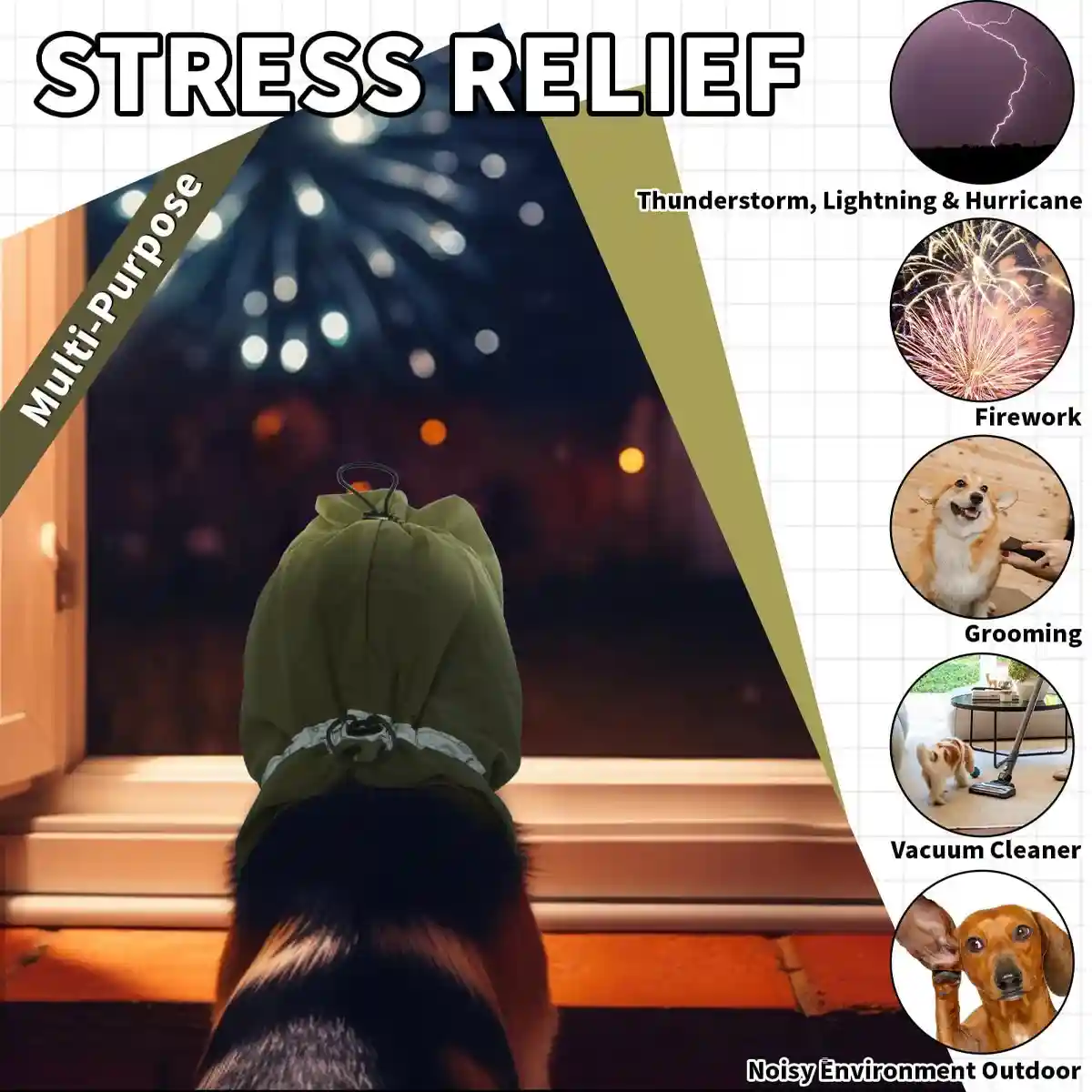 Dog Head Cover And Scarf Set Winter Warmth & Stress Relief Gear - Image 8