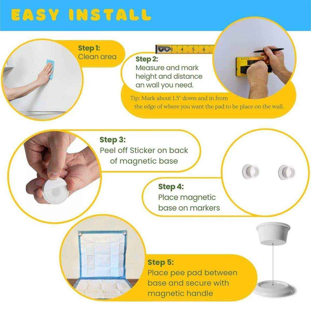 2pcs Dog Pee Pad Holder Wall-Mounted Pet Urine Pad Grip with Strong Adhesive Magnets - Image 11