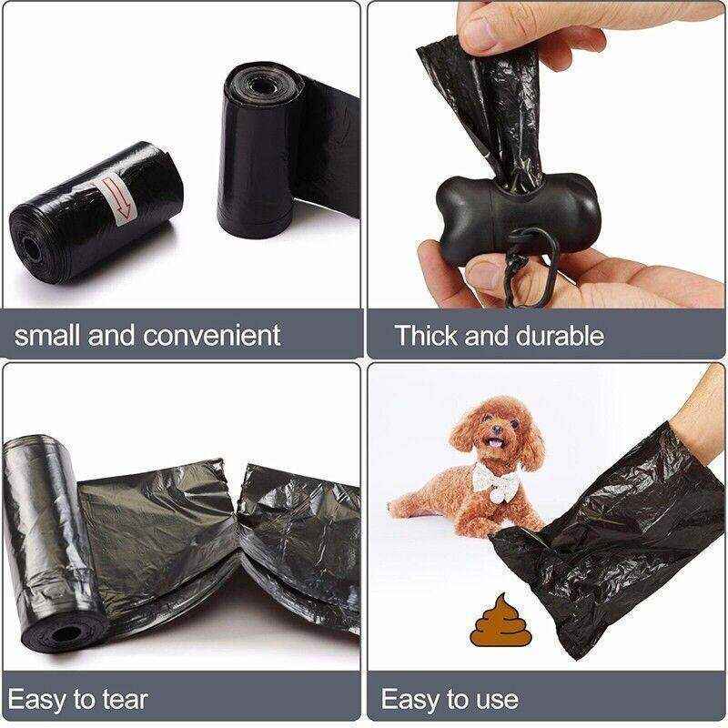 1000pcs Biodegradable Dog Poop Bags Black - Image 9