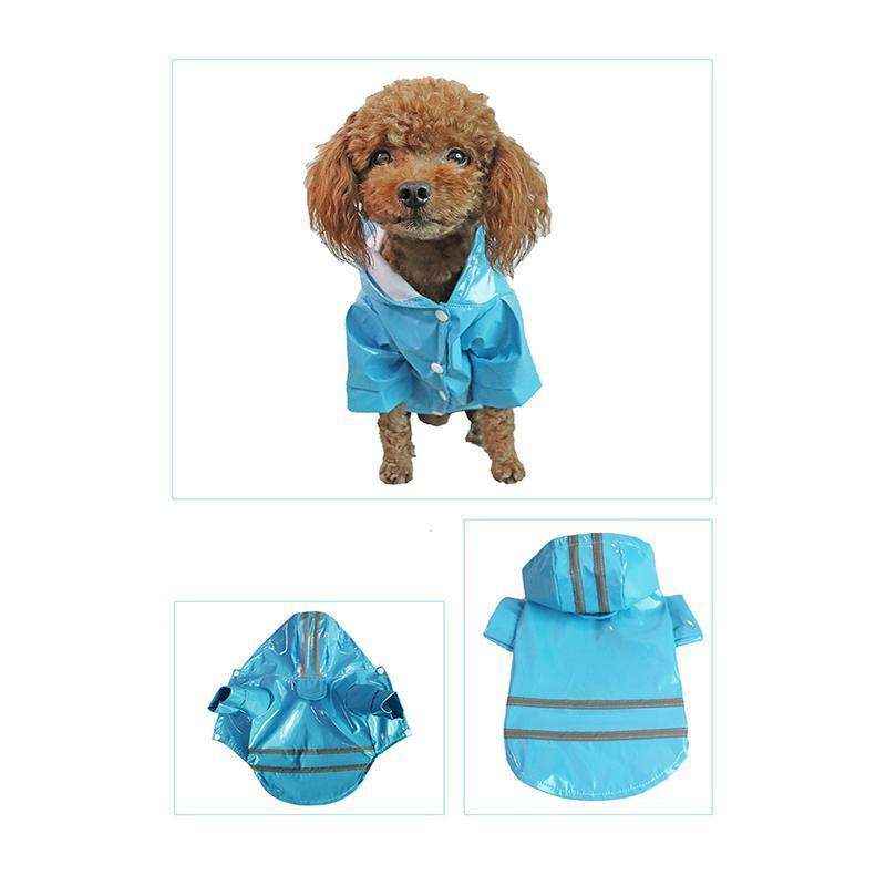 Stylish Outdoor Waterproof Dog Rain Jacket with Reflective Stripes - Image 3