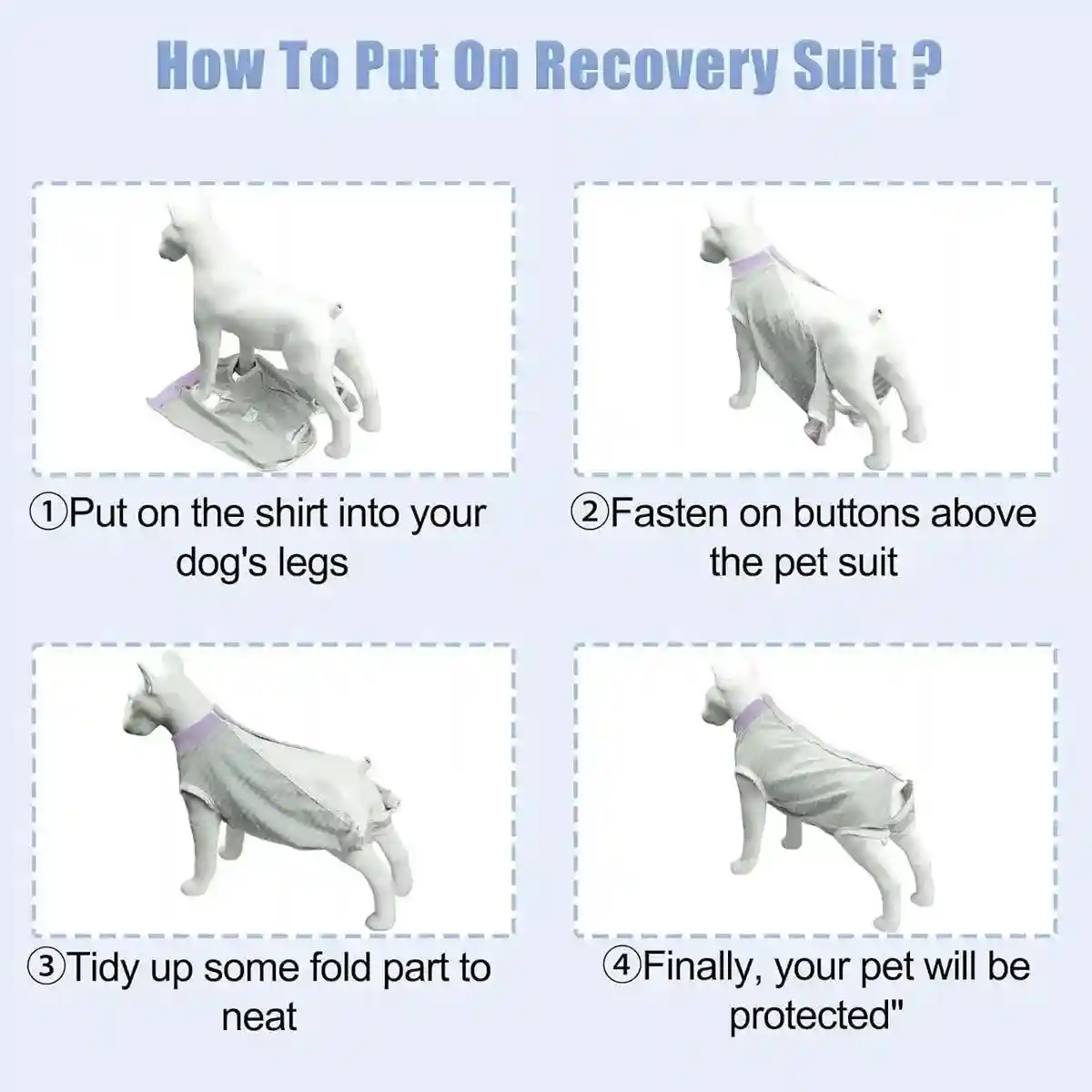 Dog Recovery Shirt Soft Breathable Post Surgery Wear for Female Dogs - Image 5