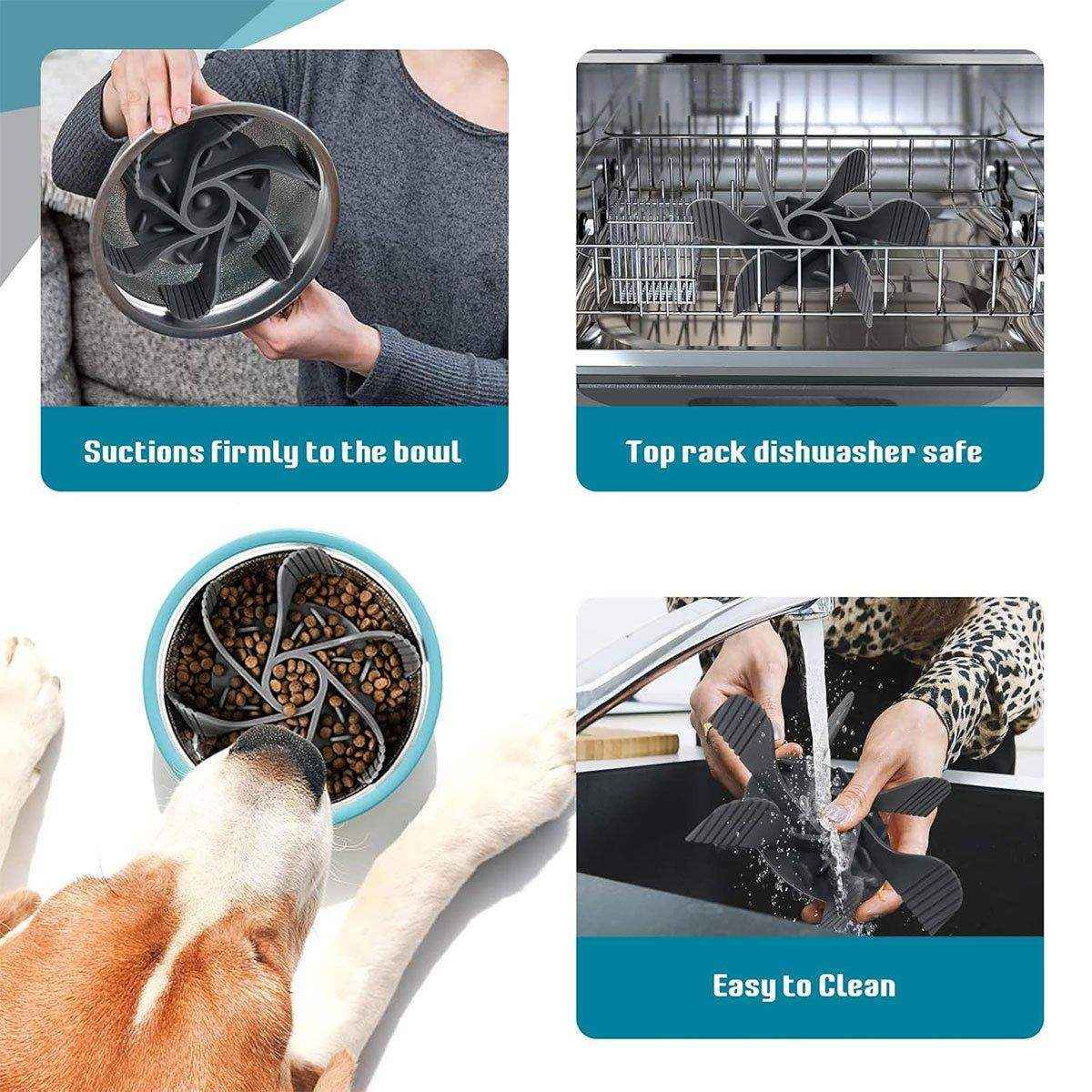 Dog Slow Feeder Bowl Insert Pet Food Bowls Silicone for Large or Small Breed - Image 6