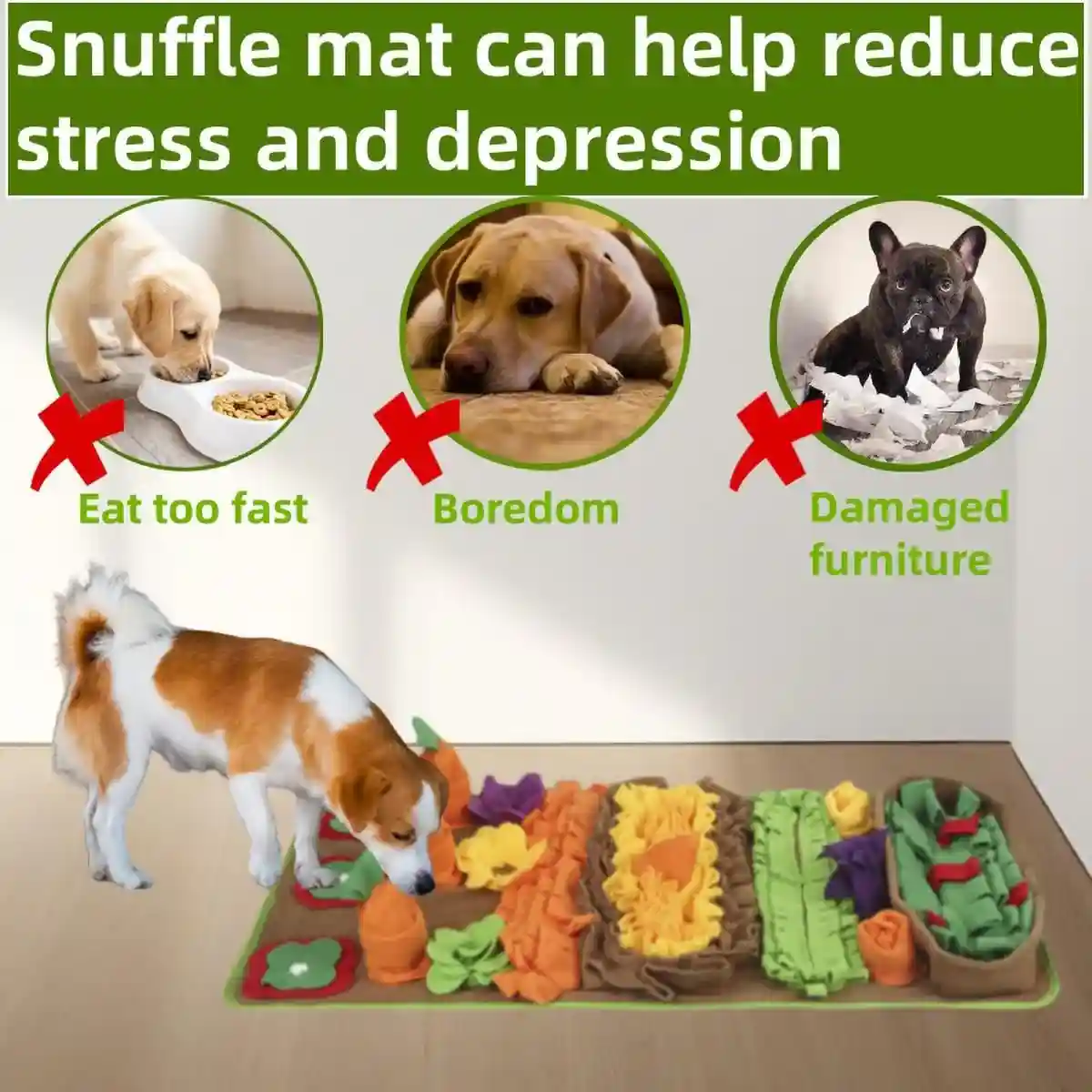 Dog Snuffle Mat Interactive Feeding & Training Pad For Dogs And Cats - Image 11