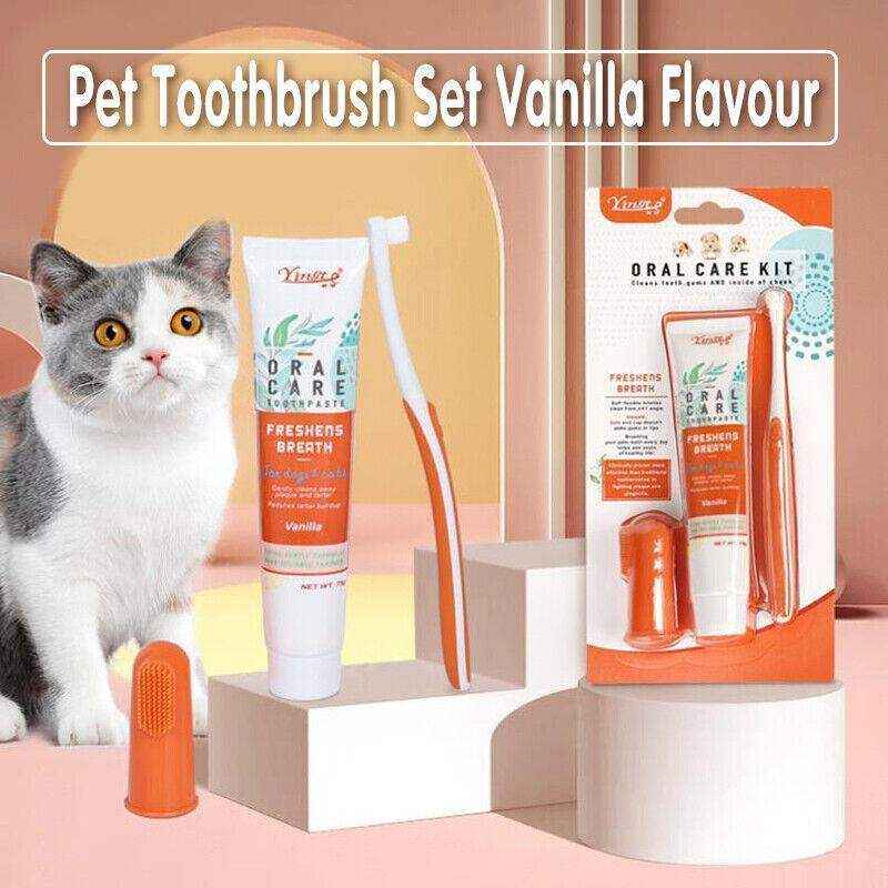 Dog Toothbrush and Toothpaste Set – Puppy Toothbrush & Vanilla Toothpaste - Image 3