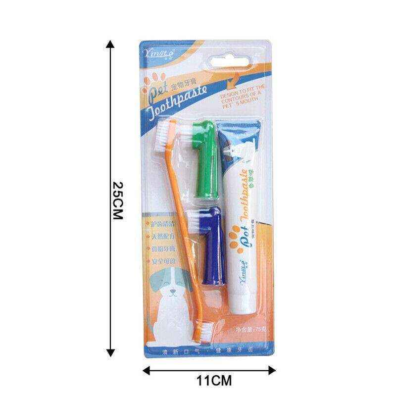 4PCS Pet Dog Toothbrush and Toothpaste Set - Image 9