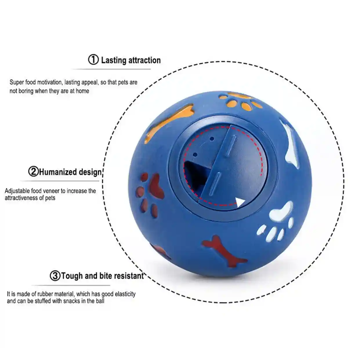 Interactive Dog Treat Ball Toy for Mental Stimulation and Snack Dispensing - Image 5