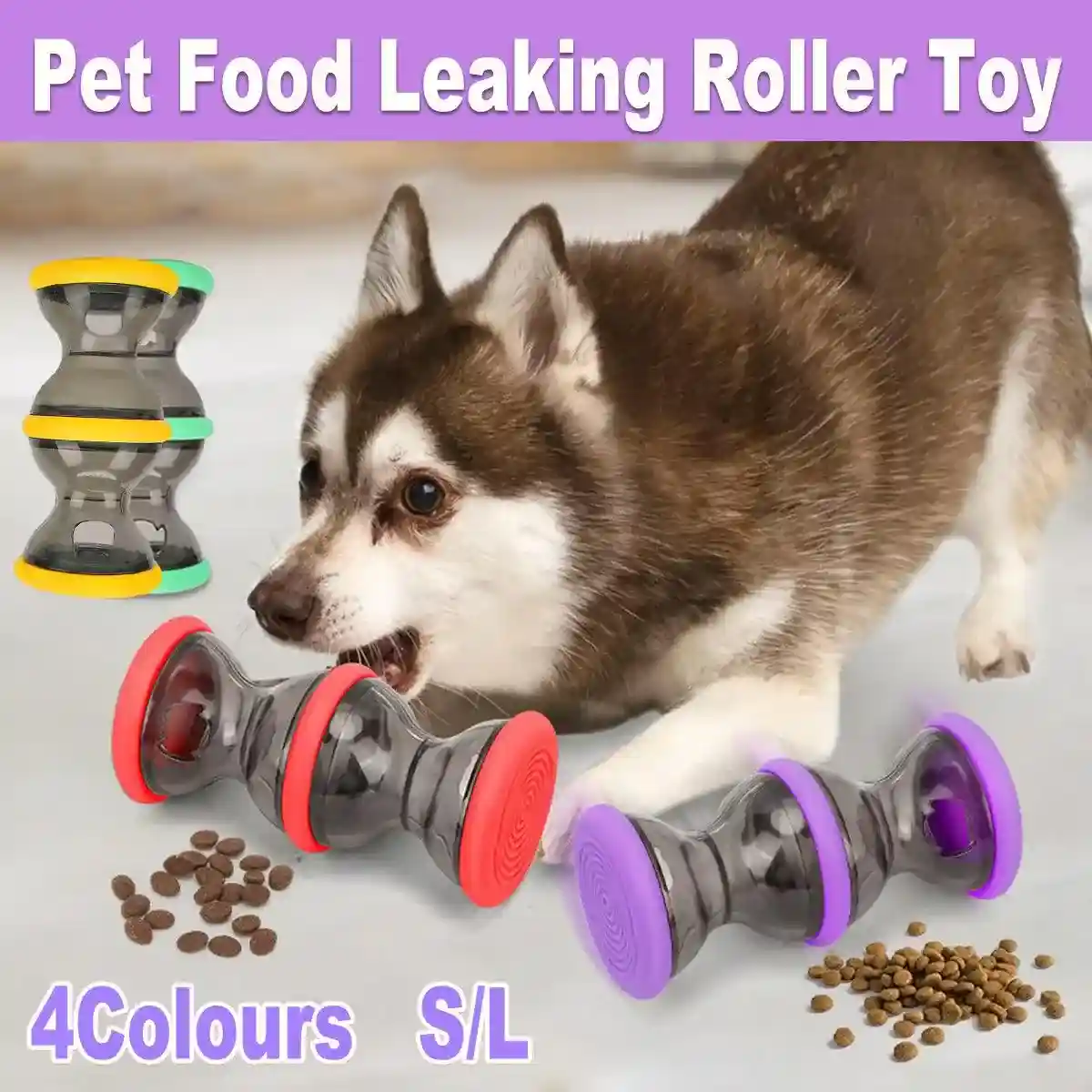 Interactive Dog Treat Dispenser – Rolling Puzzle Feeder for Pets - Image 2