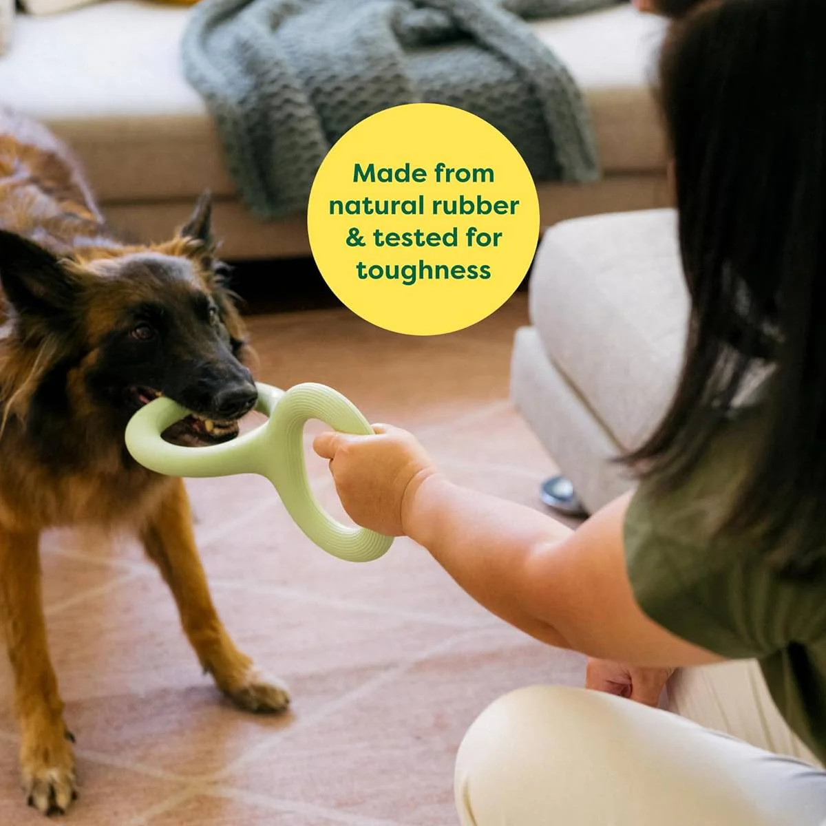 Dog Tug Toy Durable Rubber Tug Of War Toy - Image 8