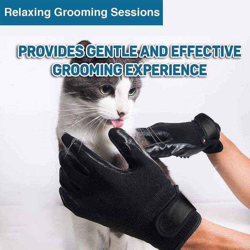 1 Pair Versatile Dog Washing Gloves Black - Image 10
