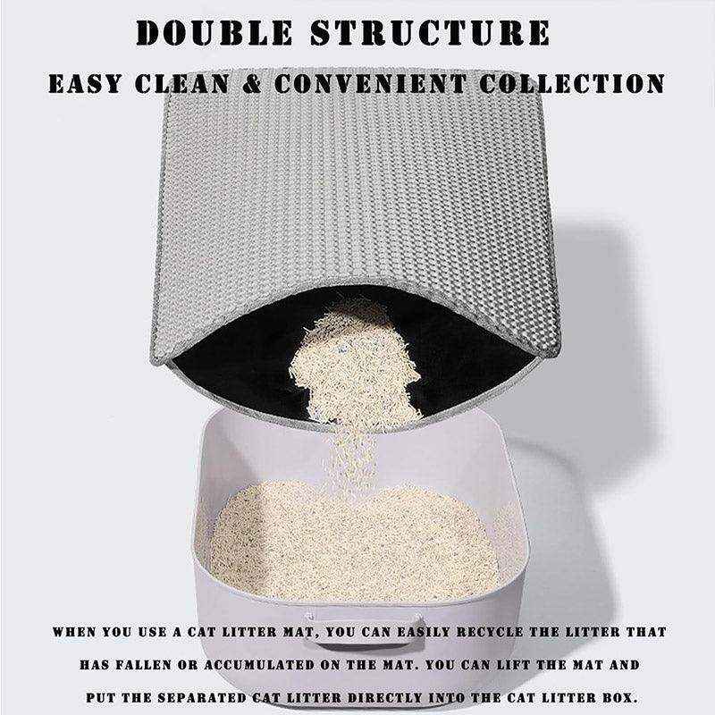 Double-Layer Cat Litter Mat Waterproof Non-Slip & Easy to Clean - Image 4