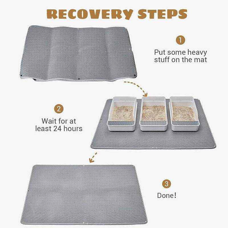 Double-Layer Cat Litter Mat Waterproof Non-Slip & Easy to Clean - Image 5
