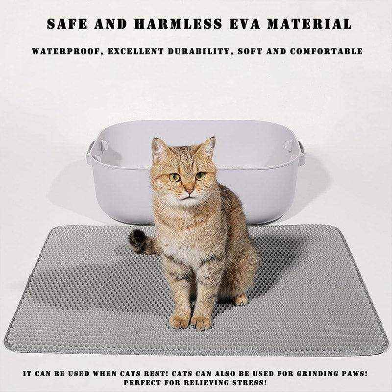 Double-Layer Cat Litter Mat Waterproof Non-Slip & Easy to Clean - Image 9