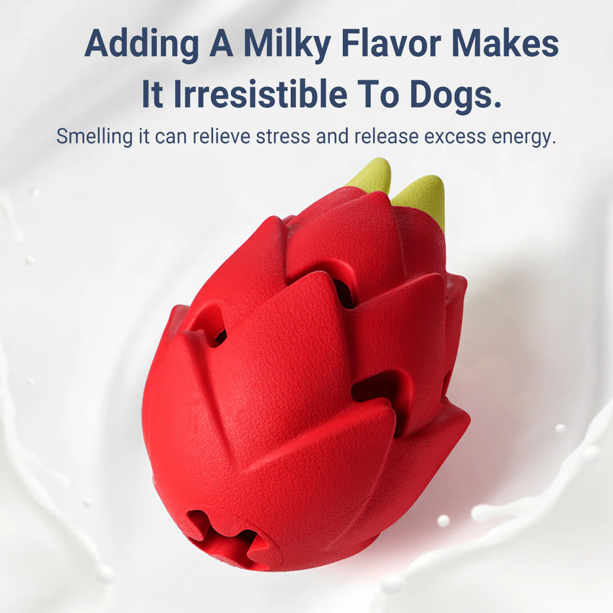 Dragon Fruit Dog Chew Toy Durable Treat Dispensing Rubber Toy - Image 6