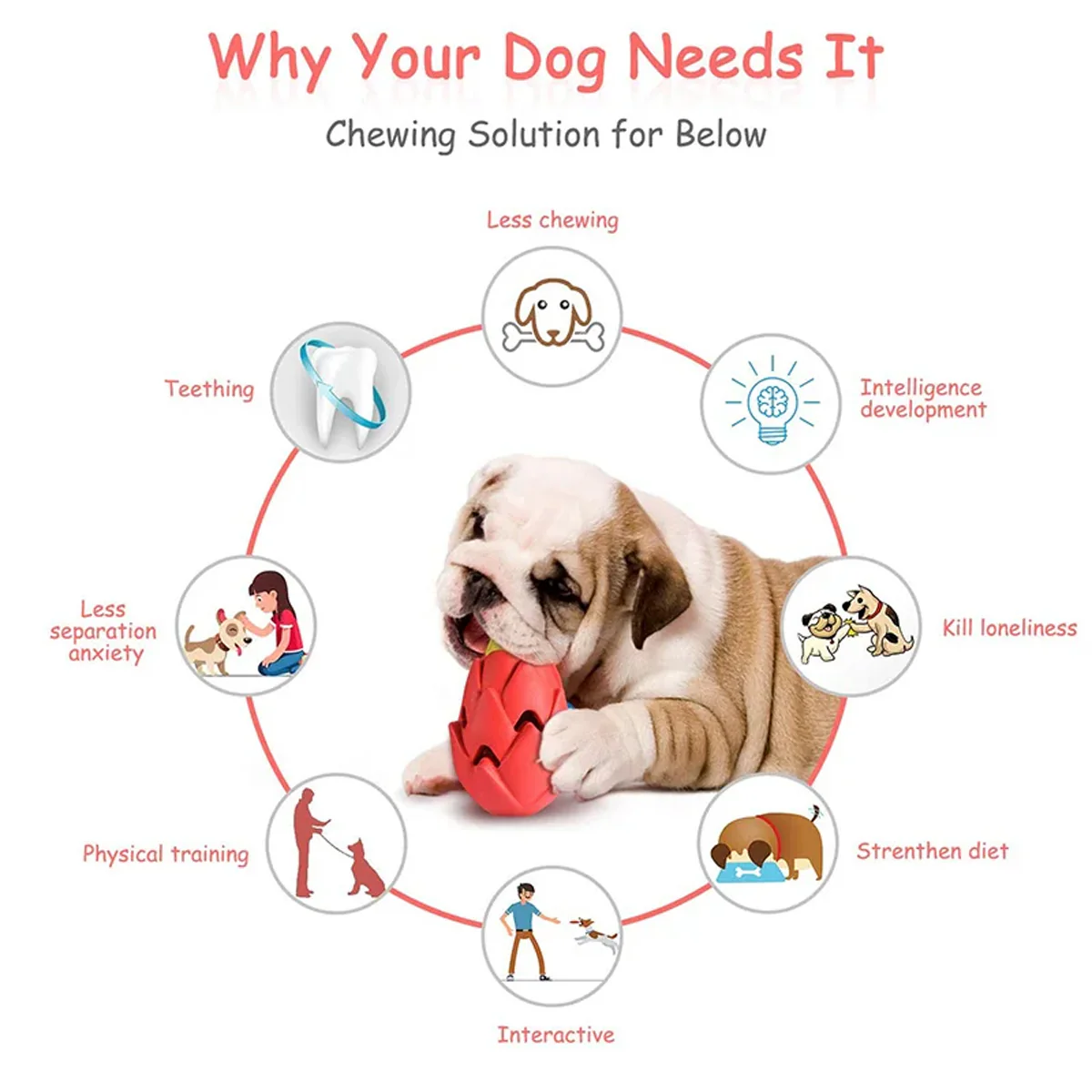 Dragon Fruit Dog Chew Toy Durable Treat Dispensing Rubber Toy - Image 9