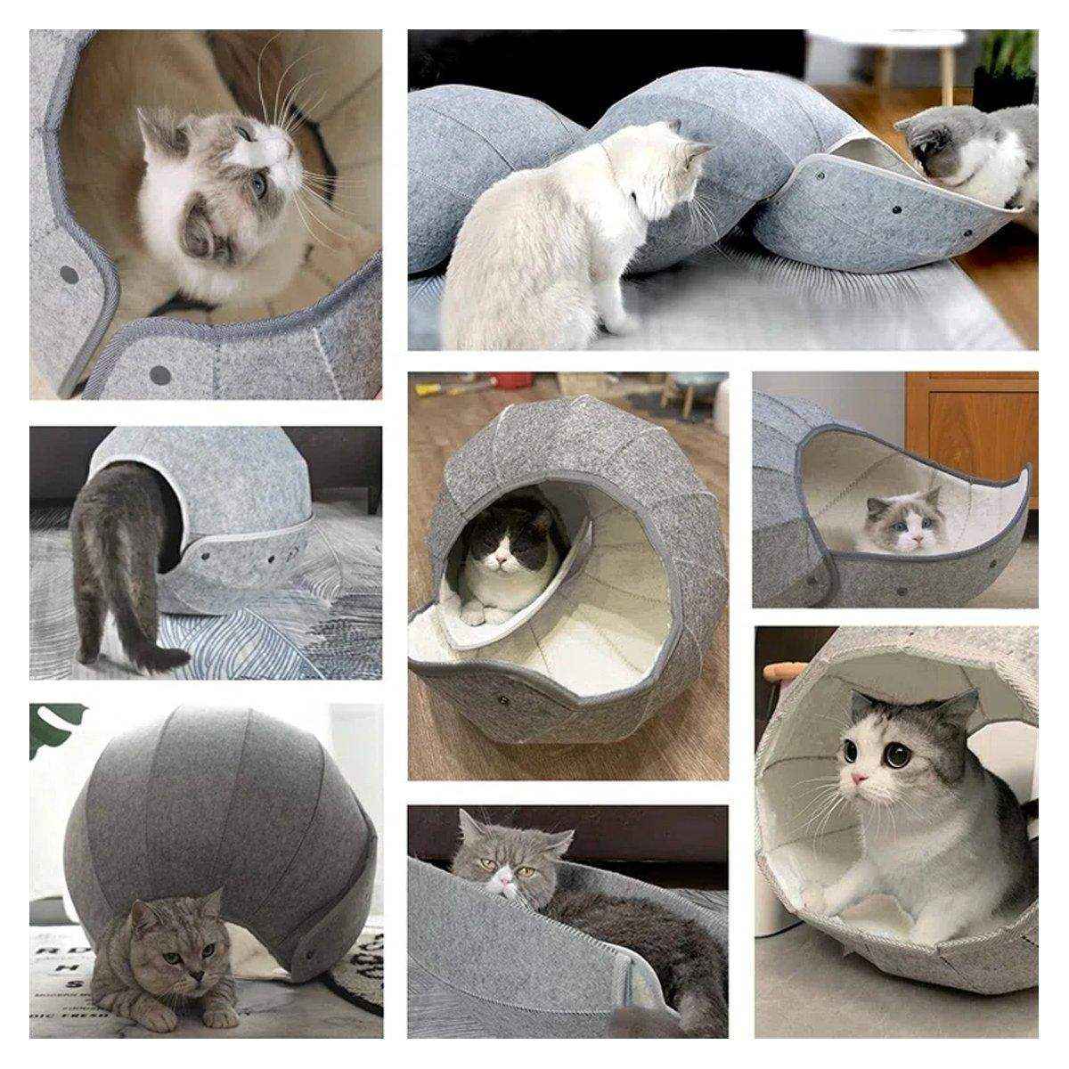 Foldable Breathable Pet Bed Pet Kennel Cat Tunnel Semi-closed Cat Kennel - Image 13