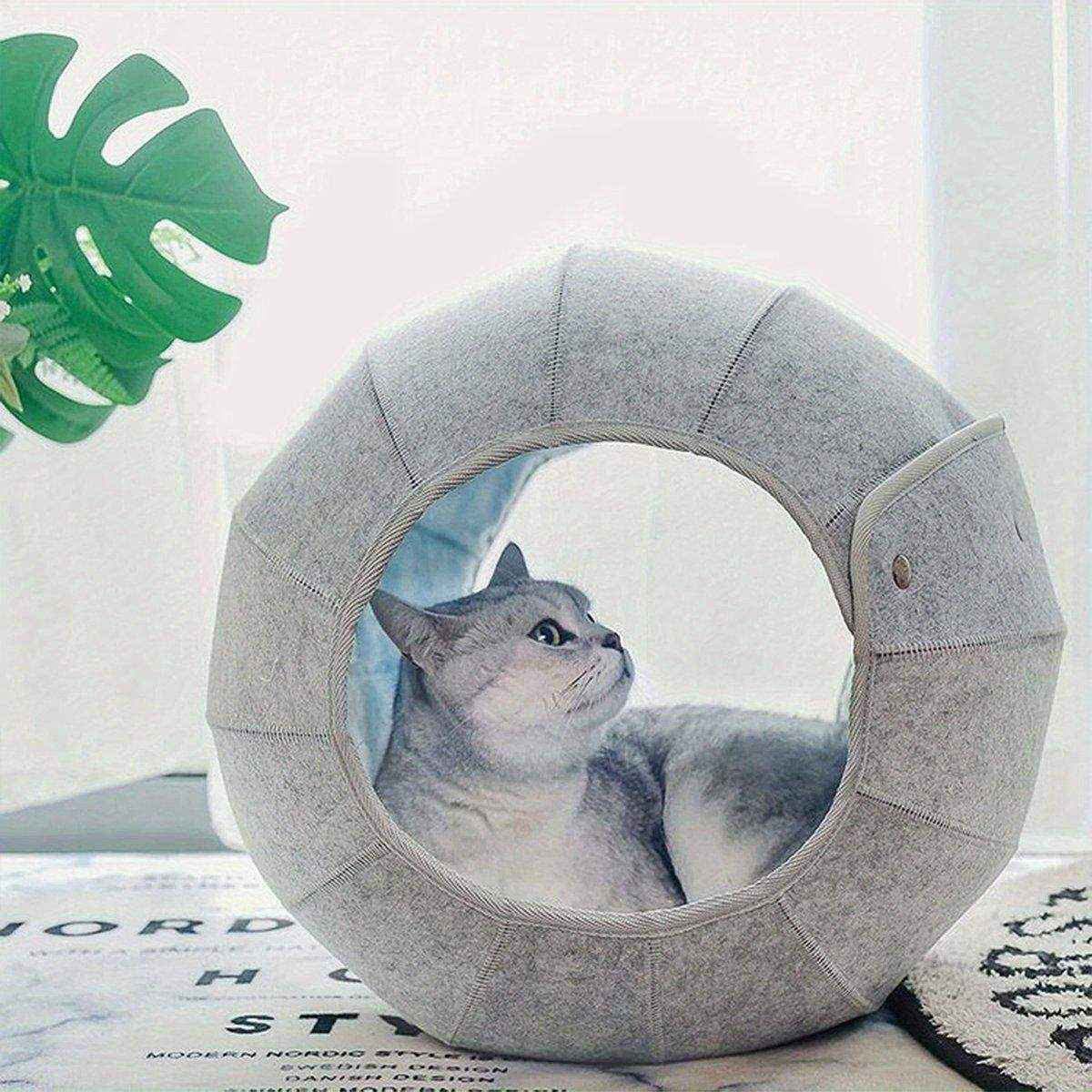 Foldable Breathable Pet Bed Pet Kennel Cat Tunnel Semi-closed Cat Kennel - Image 7