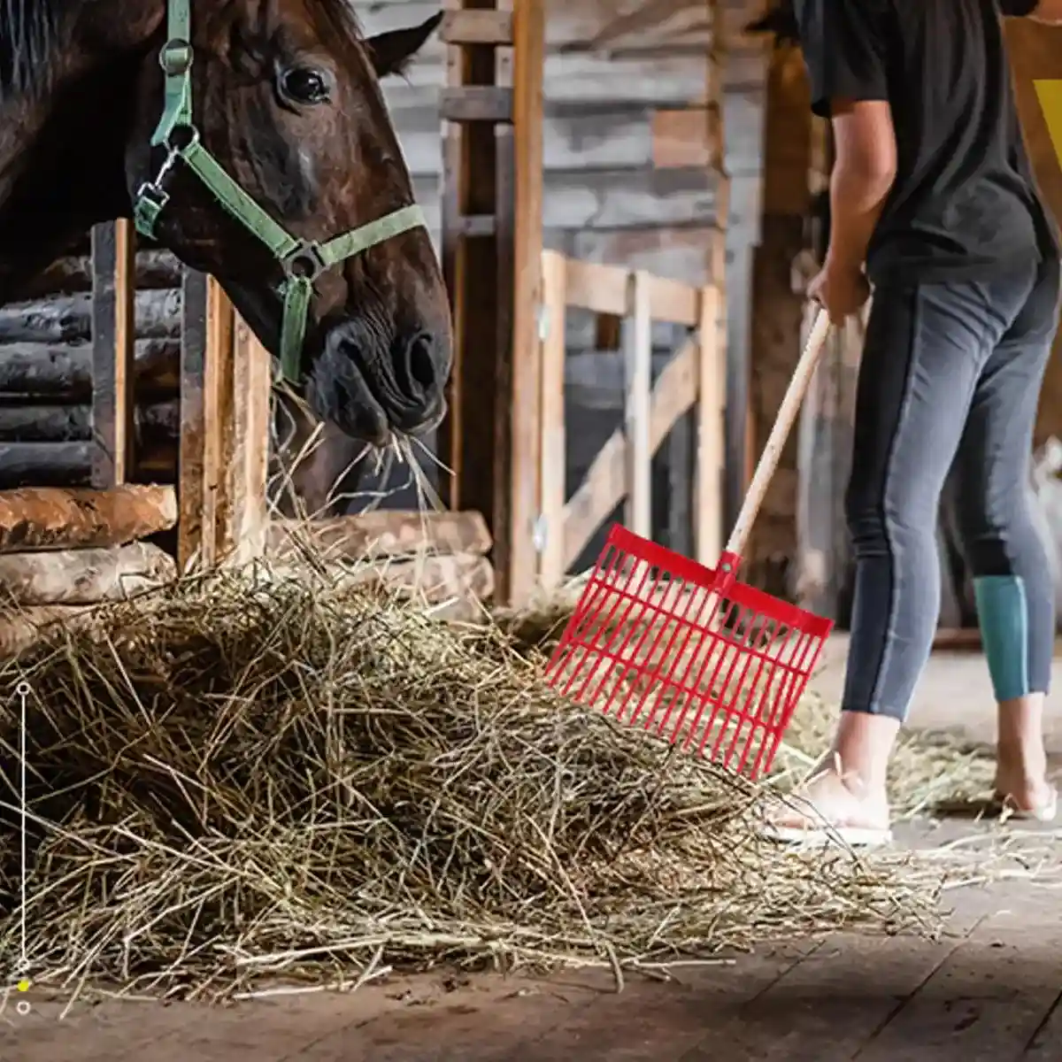 Durable ABS Horse Pitchfork Lightweight Stable & Garden Cleaning Tool - Image 13