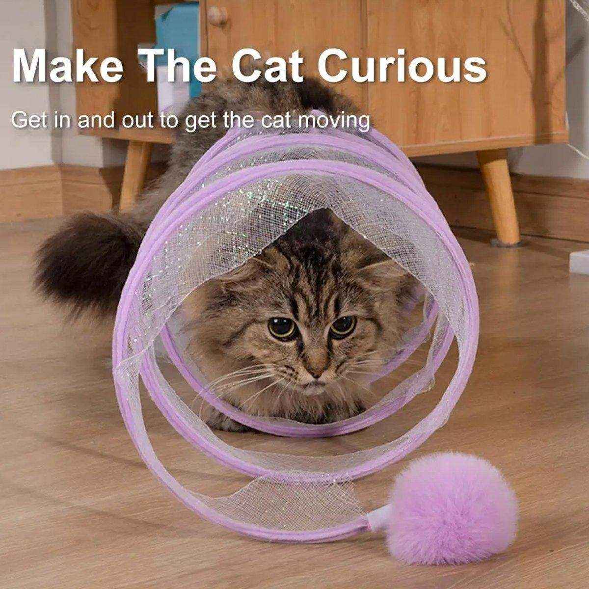 Durable Cat Toy Bundle with Collapsible Tunnel - Image 11