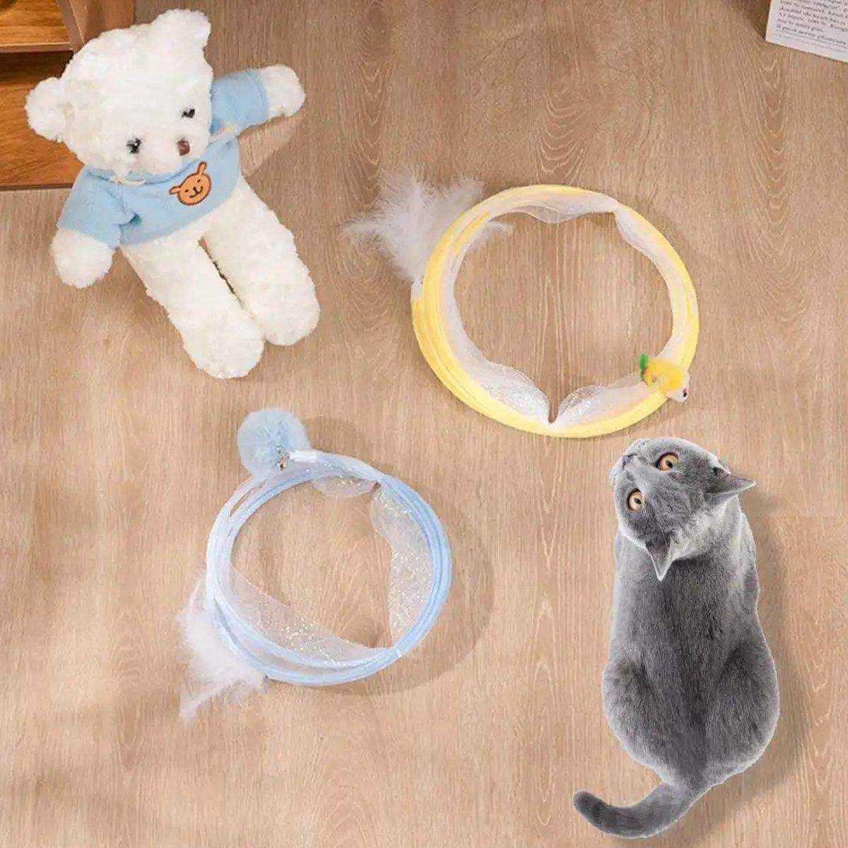 Durable Cat Toy Bundle with Collapsible Tunnel - Image 12