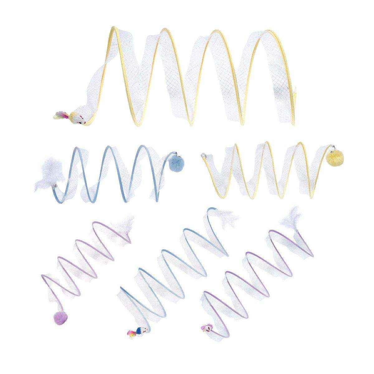 Durable Cat Toy Bundle with Collapsible Tunnel - Image 2