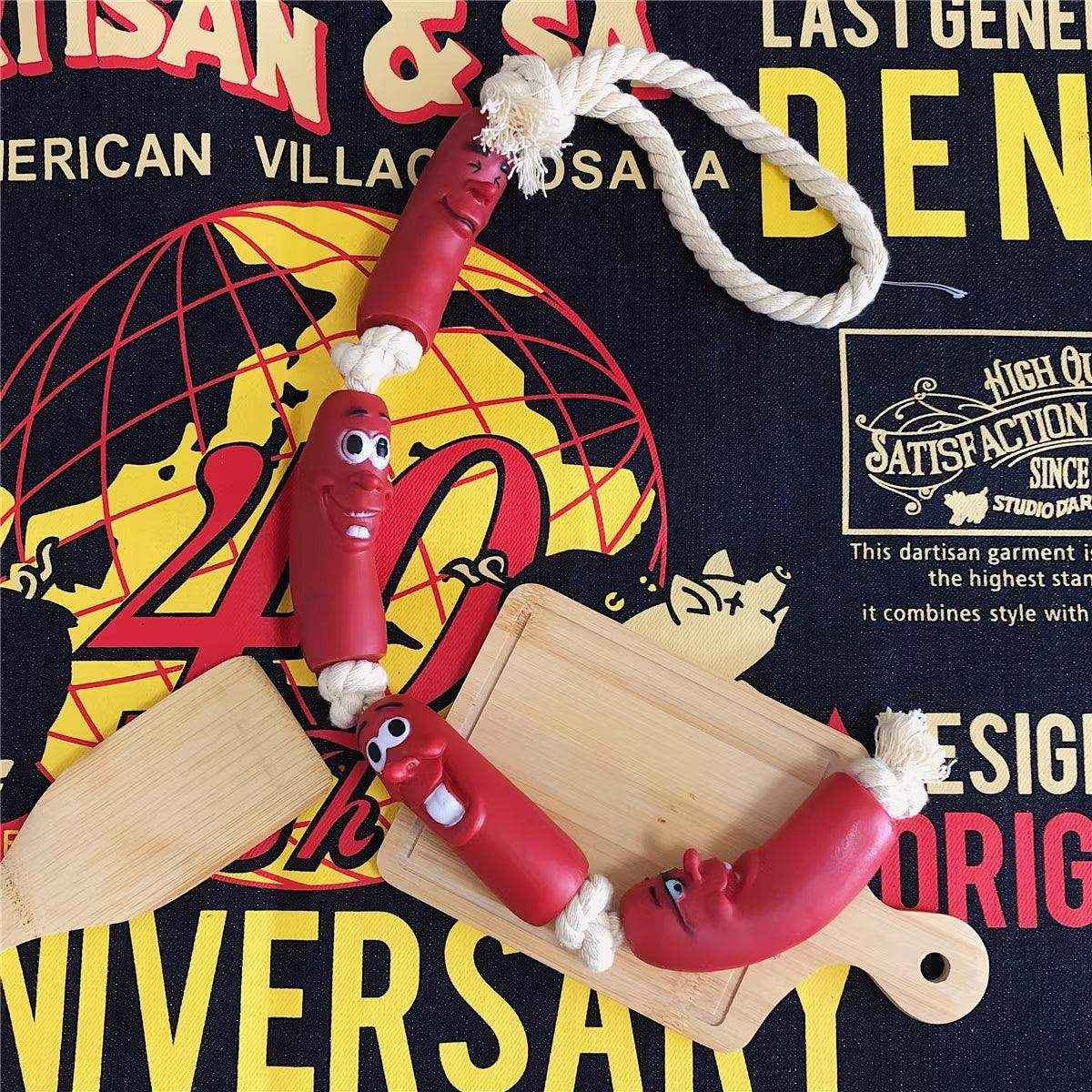 Durable Dog Chew Rope Toy Sausage Design for Small & Medium Breeds - Image 11
