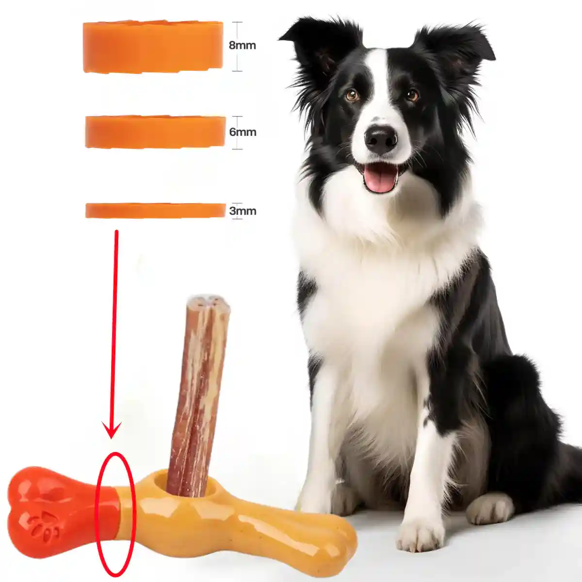 Durable Dog Chew Stick Holder Safe Bully Stick Grip for Medium Dogs - Image 12