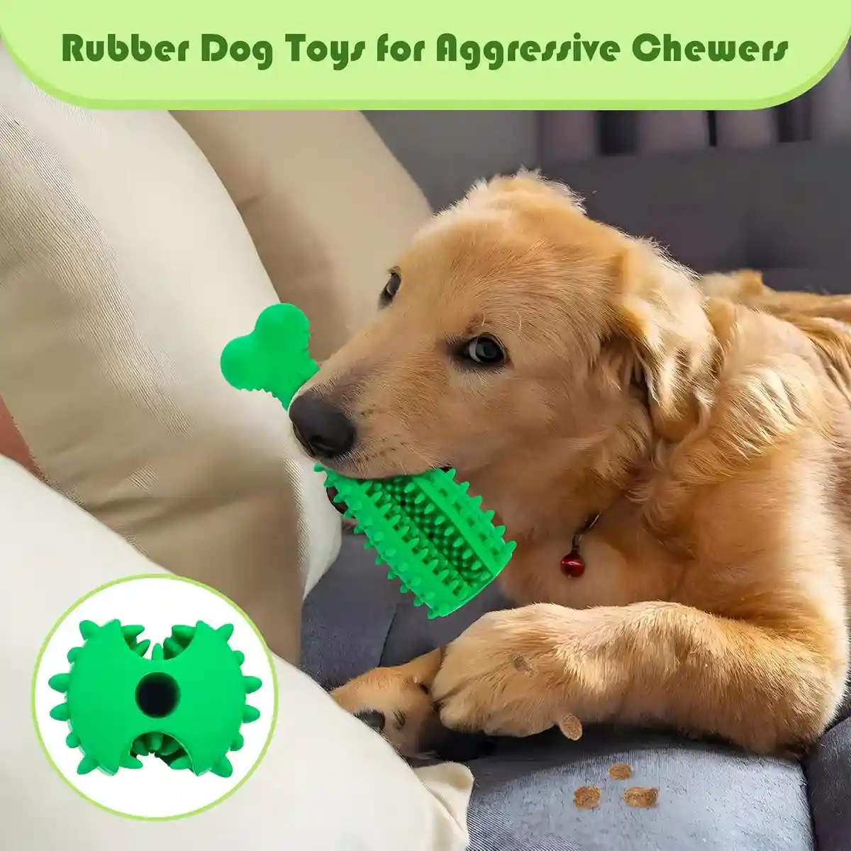 Durable Dog Chew Toy Dental Teething Treat Dispenser For Anxiety Relief - Image 9
