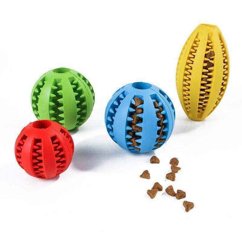 Dog Chew Toy Rubber Ball Dental Clean Teeth Healthy Food Dispenser Puppy Pet - Image 10