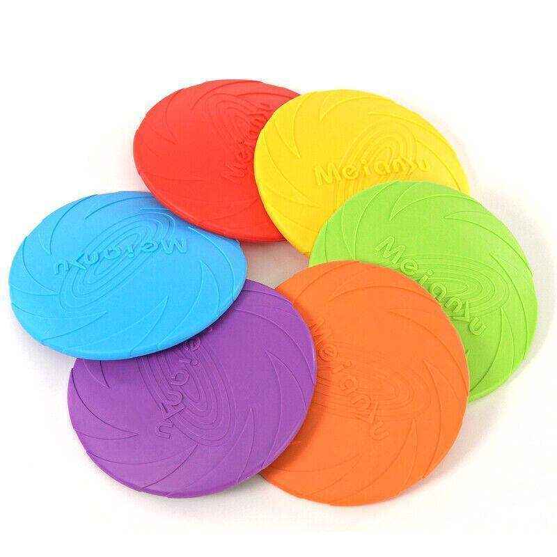 Dog Frisbee Rubber Outdoor Training Toy 6 Colours - Image 5