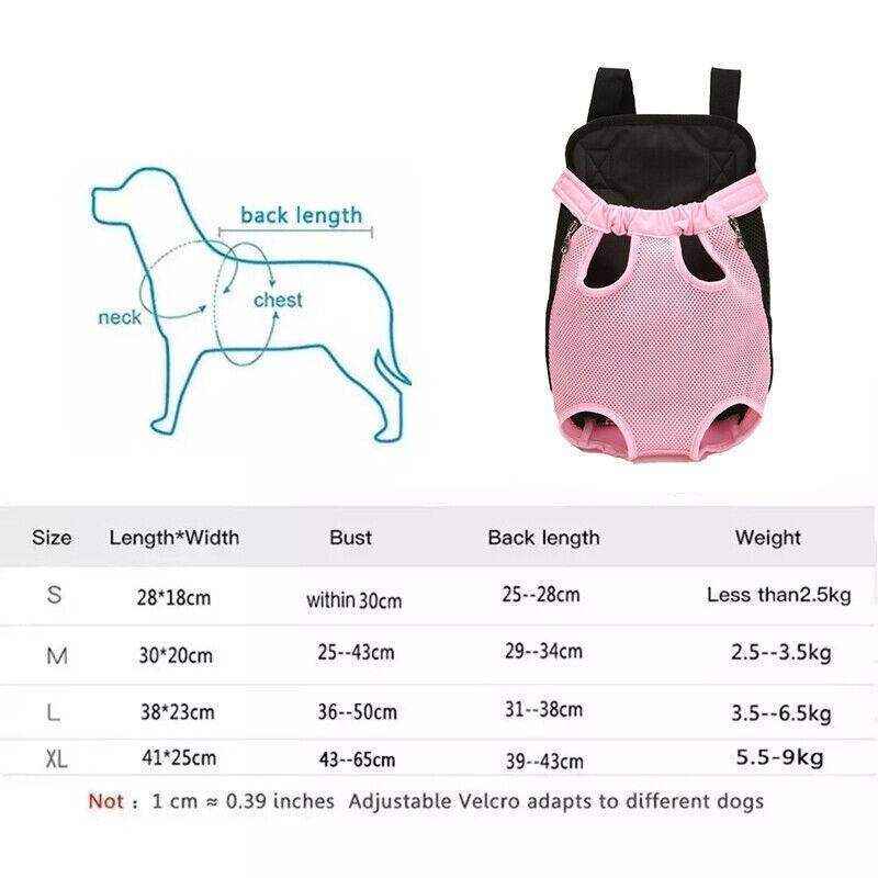 Durable Dog Front Carrier Backpack Adjustable & Breathable Pet Carrier - Image 6