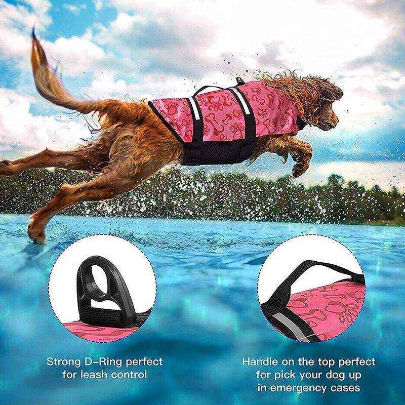 Dog Life Jacket Pet Safety Vest Swimming Boating Float Aid Buoyancy Lifesaver - Image 4