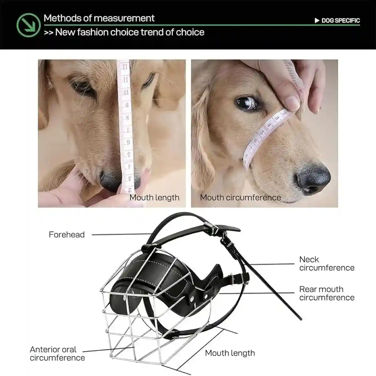 Durable Dog Mouth Guard with Stainless Steel Basket & Adjustable Straps - Image 4