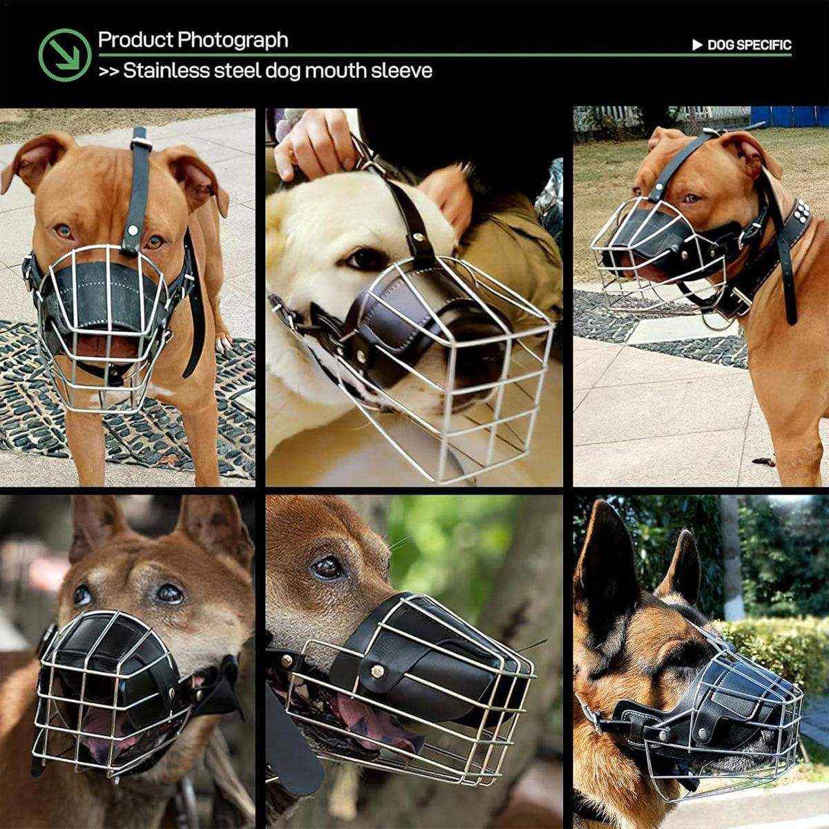 Durable Dog Mouth Guard with Stainless Steel Basket & Adjustable Straps - Image 6