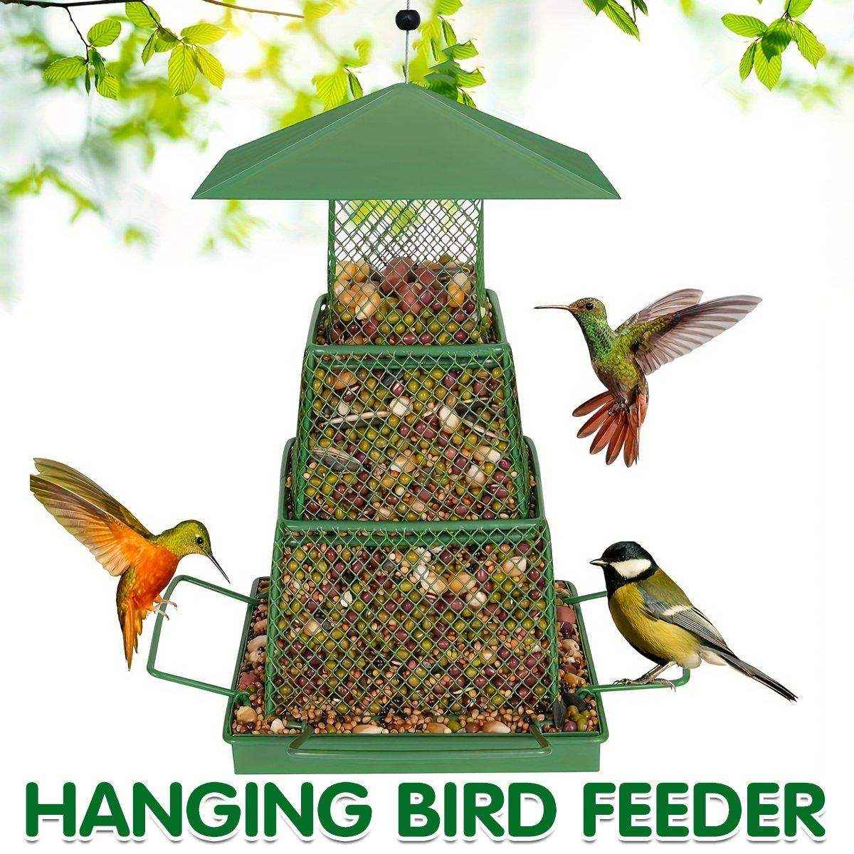 Durable Hanging Bird Feeder with Locking Lid & 360° Perch - Image 2