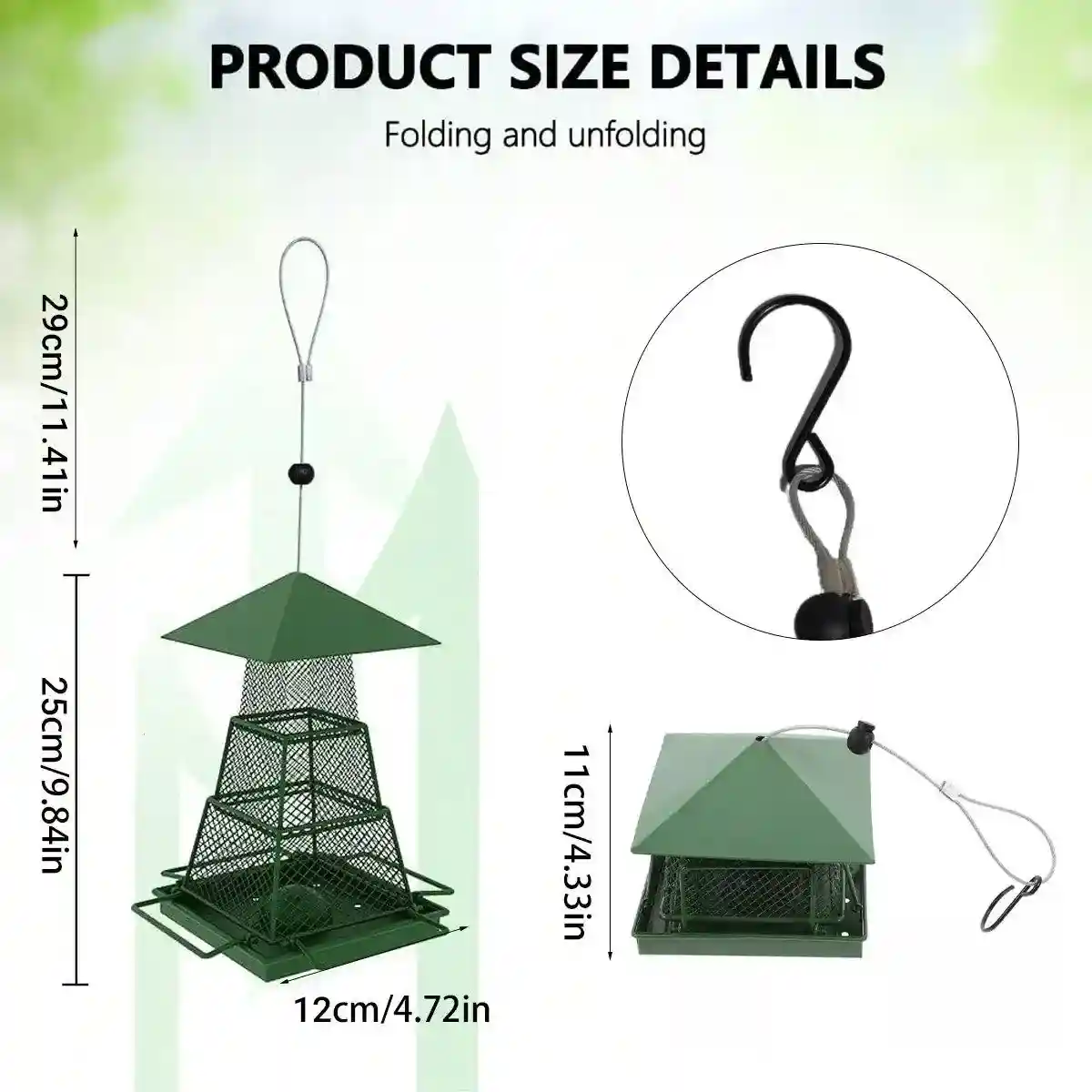 Durable Hanging Bird Feeder with Locking Lid & 360° Perch - Image 8