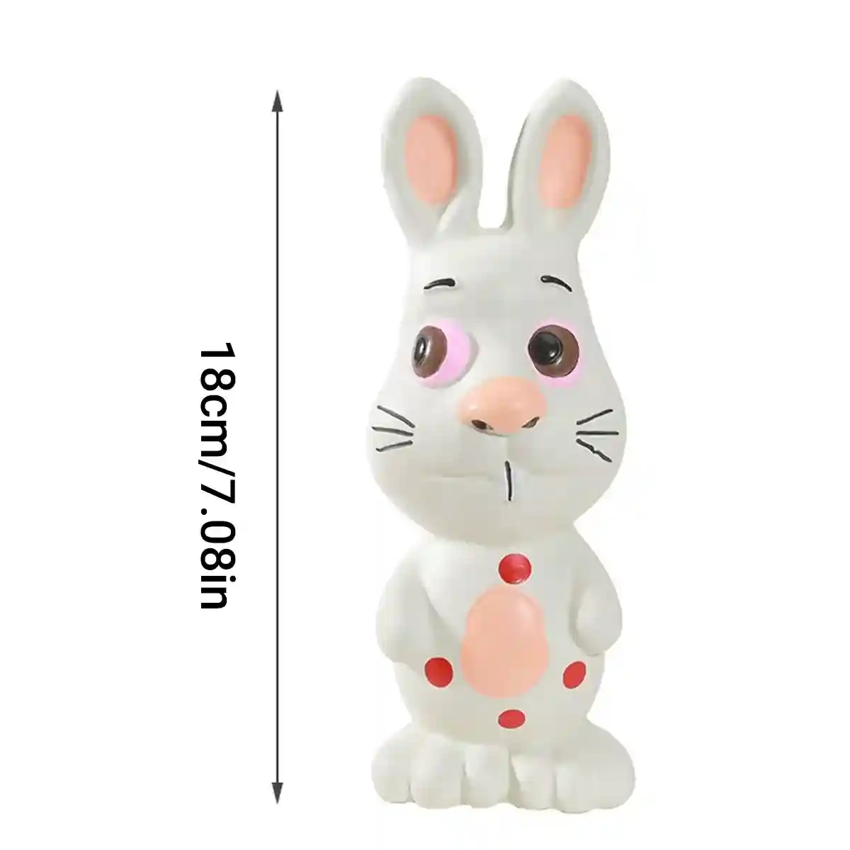 Durable Latex Dog Chew Toy Bunny Squeaky Toy for Dental Wellness - Image 5