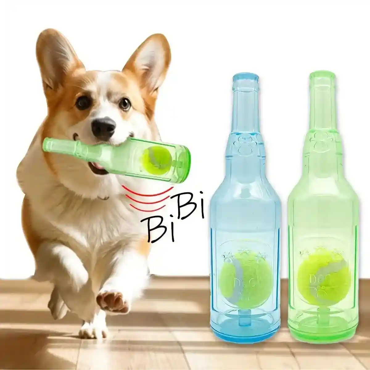 Durable Pet Teething Resistant Tennis Ball Wine Bottle Chew Toy for Dogs Play - Image 4