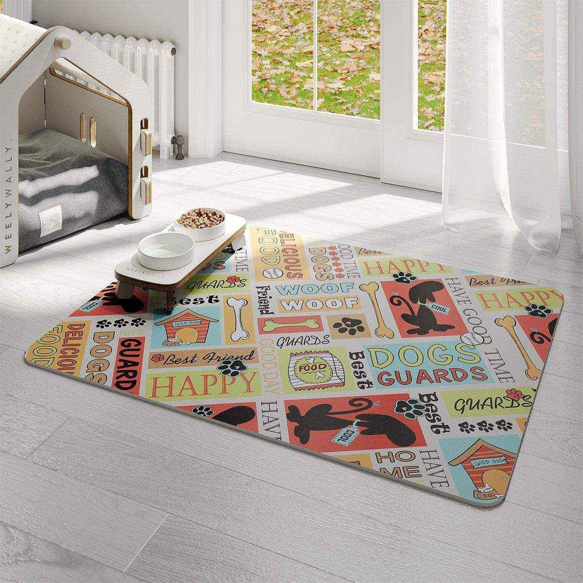 Pet Mat Waterproof Leather Fence Carpet Dog Cat Meal Mat Dog Cage Mat - Image 10