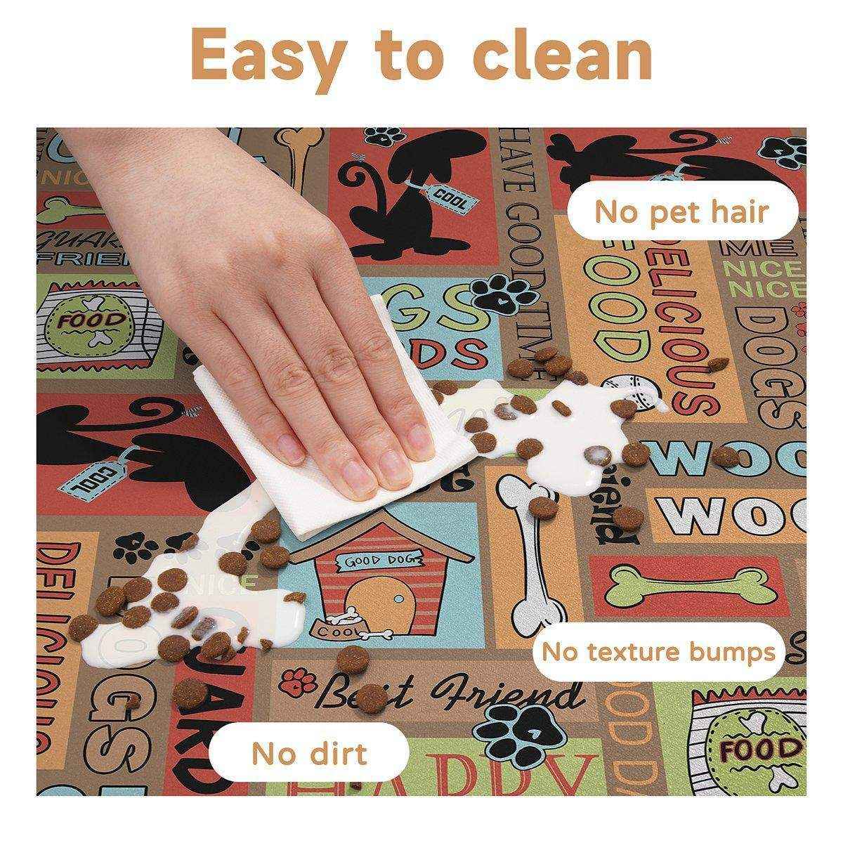 Pet Mat Waterproof Leather Fence Carpet Dog Cat Meal Mat Dog Cage Mat - Image 14