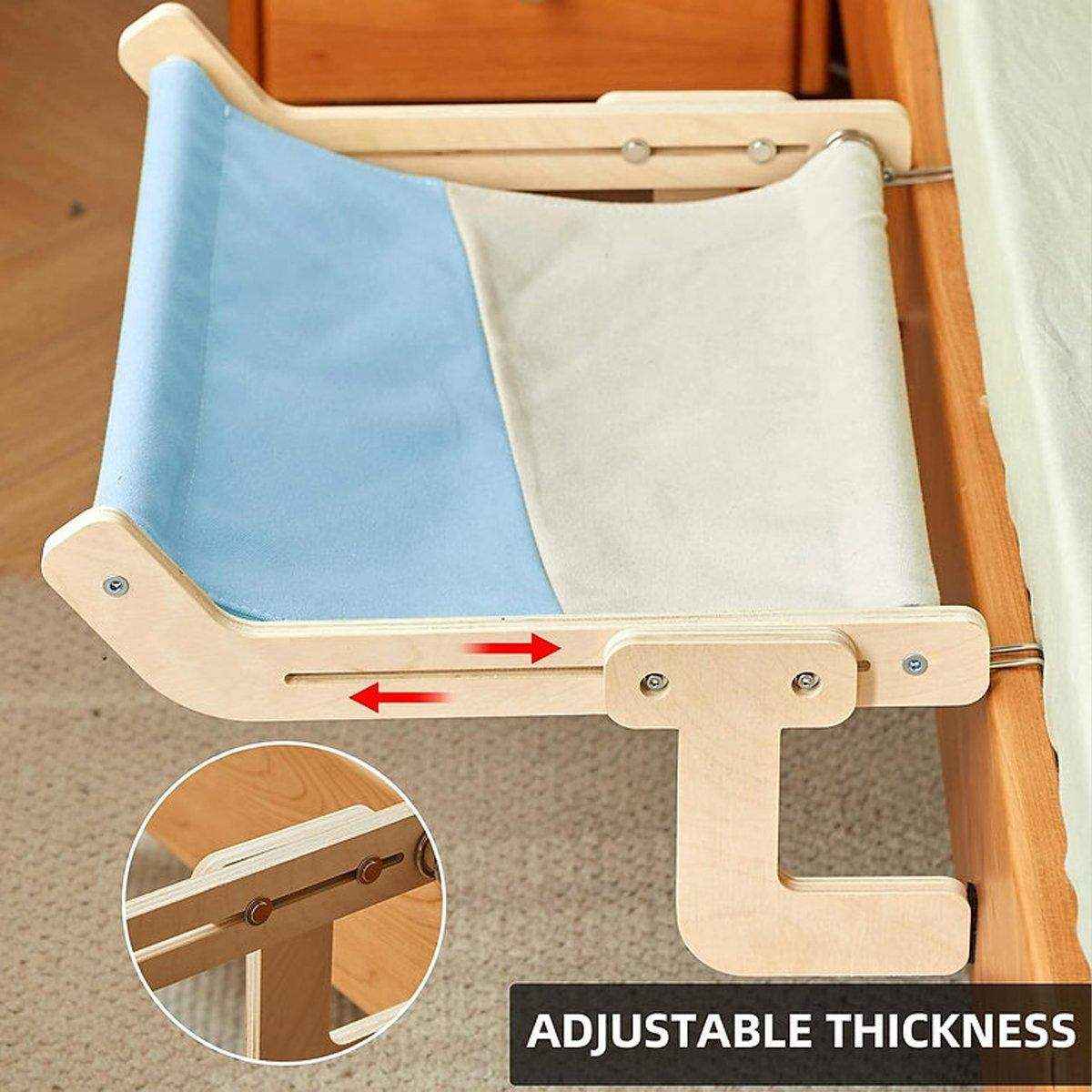 Durable Solid Wood Window Hanging Cat Hammock - Image 8