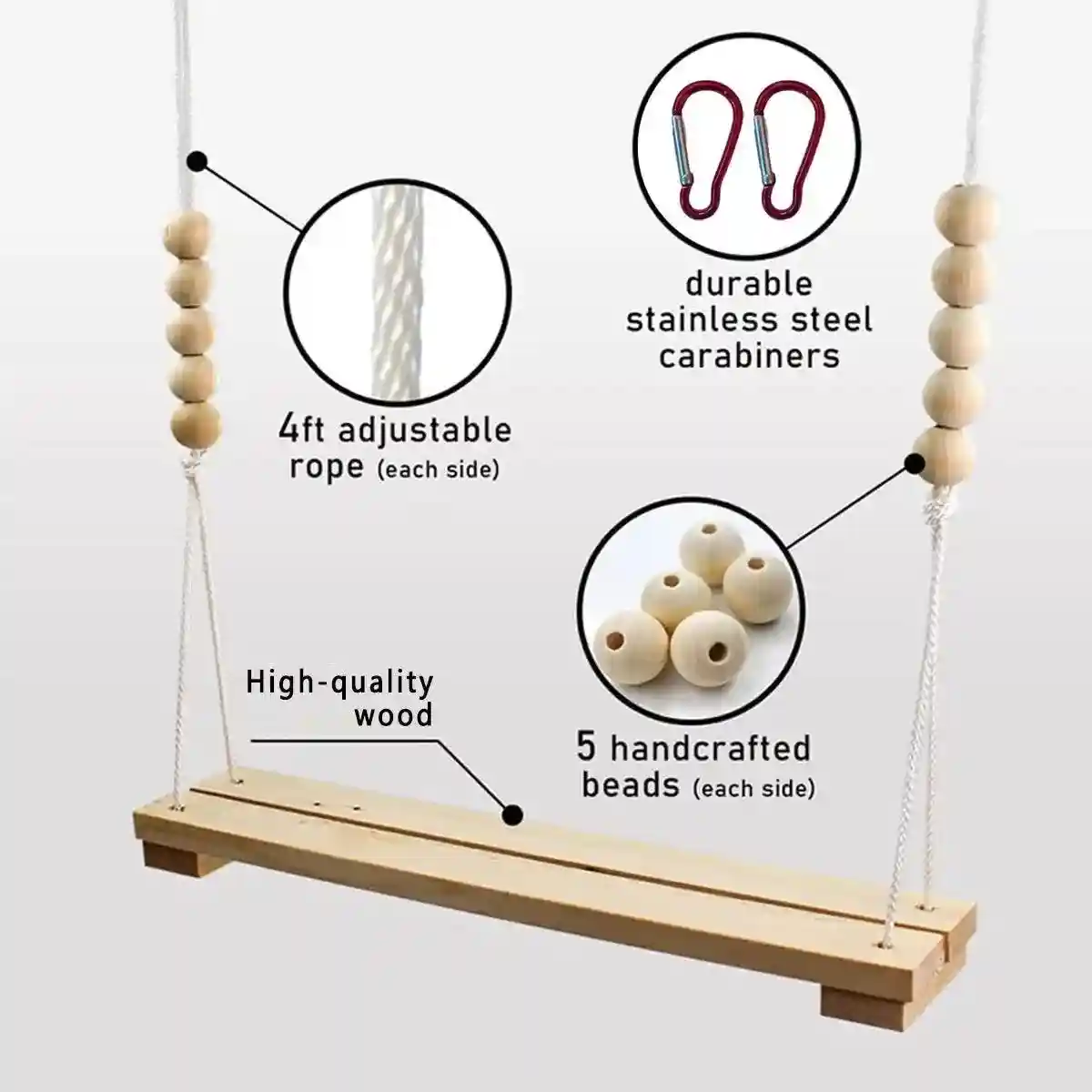 Durable Wooden Chicken Swing for Outdoor Poultry Coops - Image 11