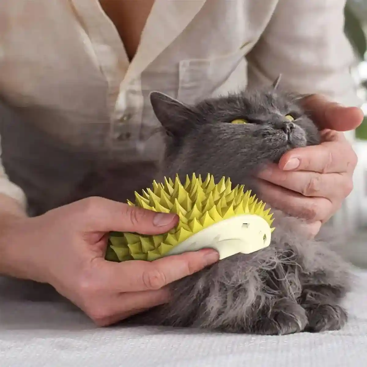 Durian Shape Cat Grooming Comb Tickling & Scratching Tool for Cats & Dogs - Image 9