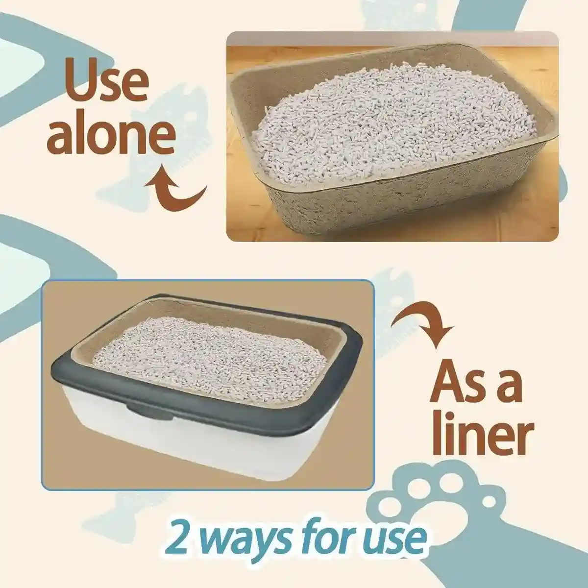 Eco-Friendly Disposable Cat Litter Trays Biodegradable Travel Solution - Image 8