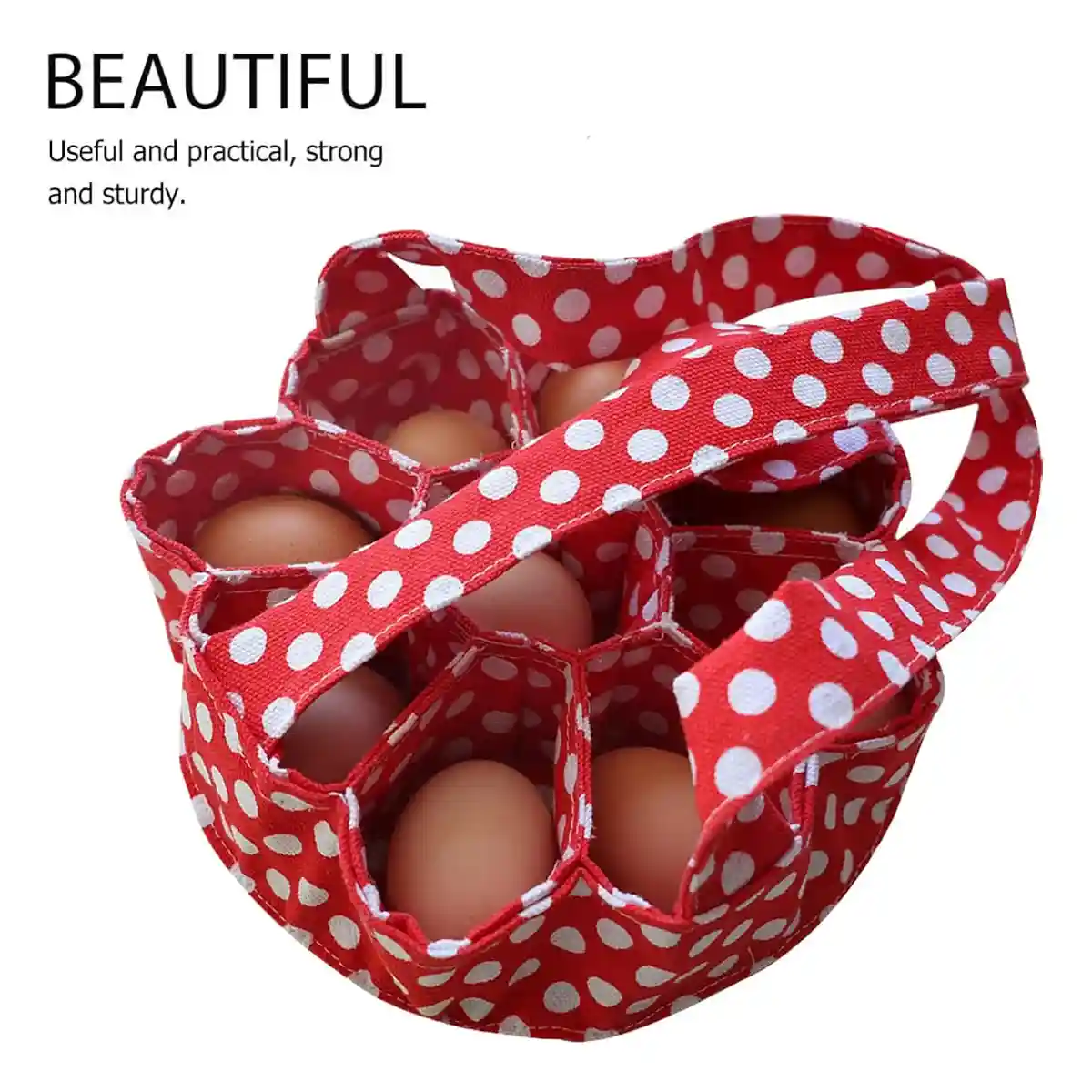 Egg Collecting Basket Durable Fabric Egg Gathering Carrier - Image 5