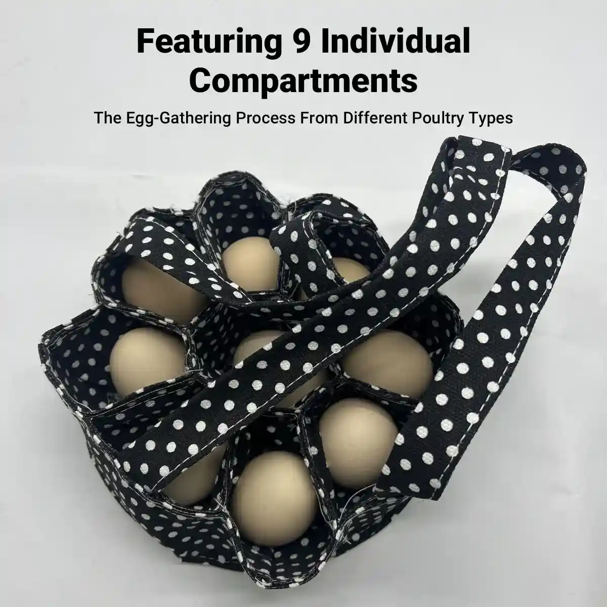 Egg Collecting Basket Durable Fabric Egg Gathering Carrier - Image 7