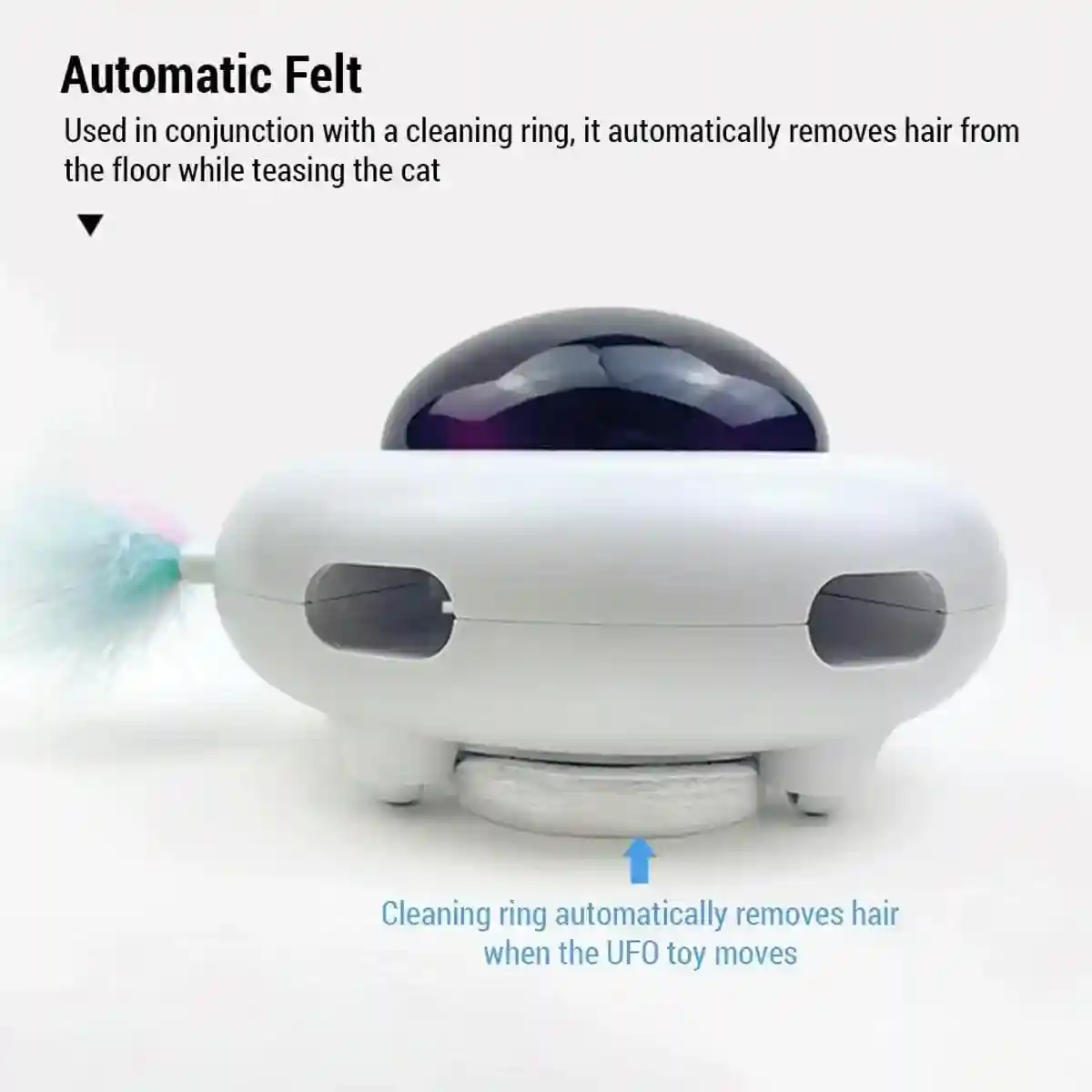 Electric UFO Cat Toy Interactive Teaser Toy for Cats Fun Pet Entertainment - Image 8