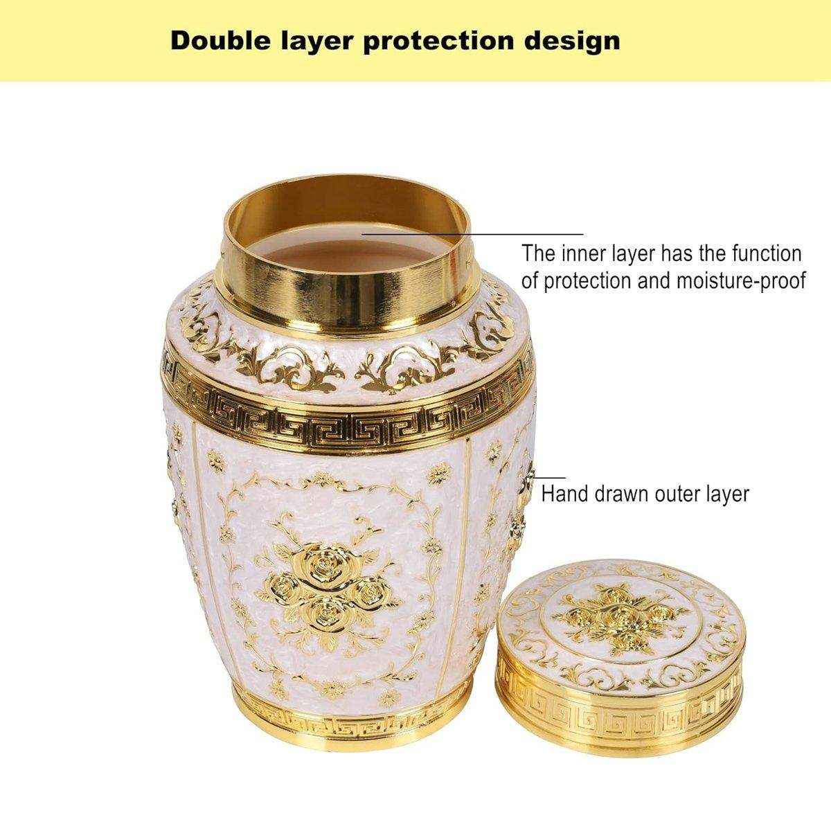 Elegant Sealed Memorial Urn Durable Alloy Keepsake Container - Image 12